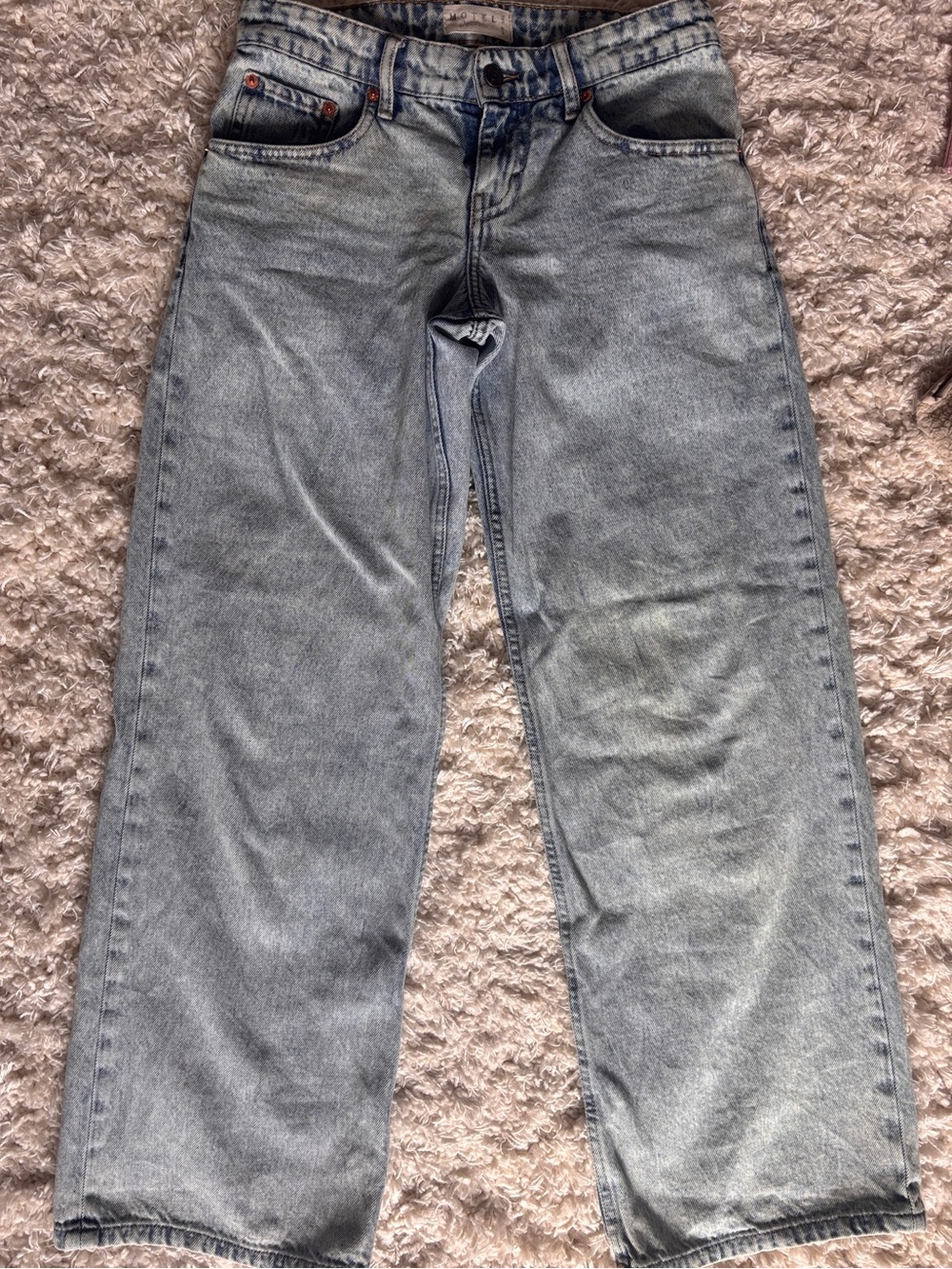 Motel Rocks Women's Straight Leg Jeans - Light Blue Wash